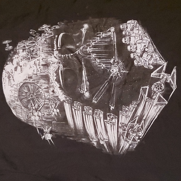 Star Wars Darth Vader Star Ship Collage T-Shirt - Picture 2 of 4